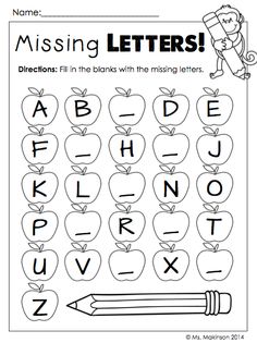 Printables Missing Letter Worksheets kindergarten winter literacy worksheets common core aligned back to school printables and math fill in the missing letters