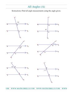 Printables Free Printable Geometry Worksheets For High School geometry worksheet finding angle measurements b teaching a