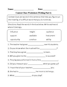 Printables Context Clues Worksheet context clues worksheet word mystery englishlinx com worksheets