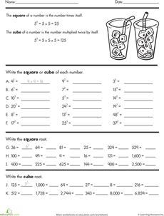 Printables Cube Roots Worksheet square root and cube foldable squares roots cubes building exponents worksheet