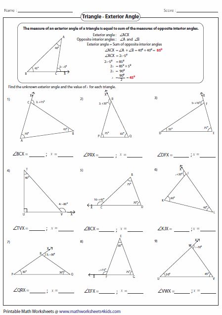 Printables Finding Missing Angles In Triangles Worksheet collection of missing angles in triangles worksheet bloggakuten bloggakuten