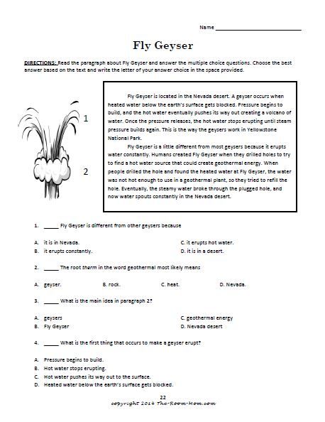 Printables Short Comprehension Passages For Grade 4 reading comprehension test prep the ojays and passages with multiple choices questions short 45 per