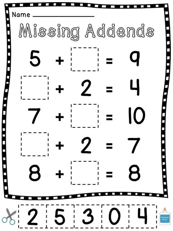 Printables Fun Math Worksheets For 2nd Grade missing addends cut sort paste worksheets math sheets fun for a 1st or 2nd grade class this would be and interactive