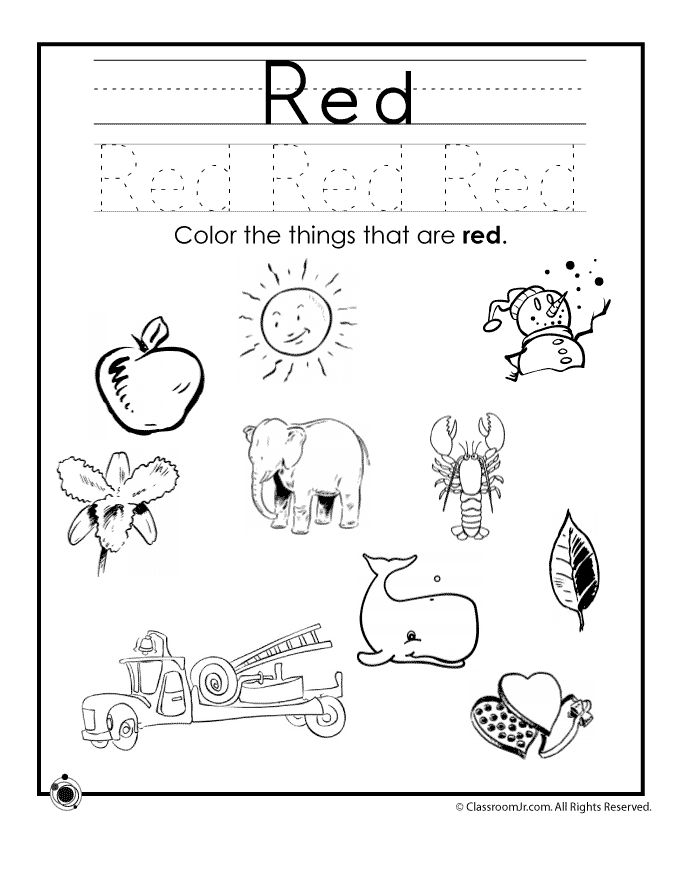 Printables Preschool Worksheets For The Color Red 1000 ideas about color red activities on pinterest coloring learning colors worksheets for preschoolers worksheet classroom jr