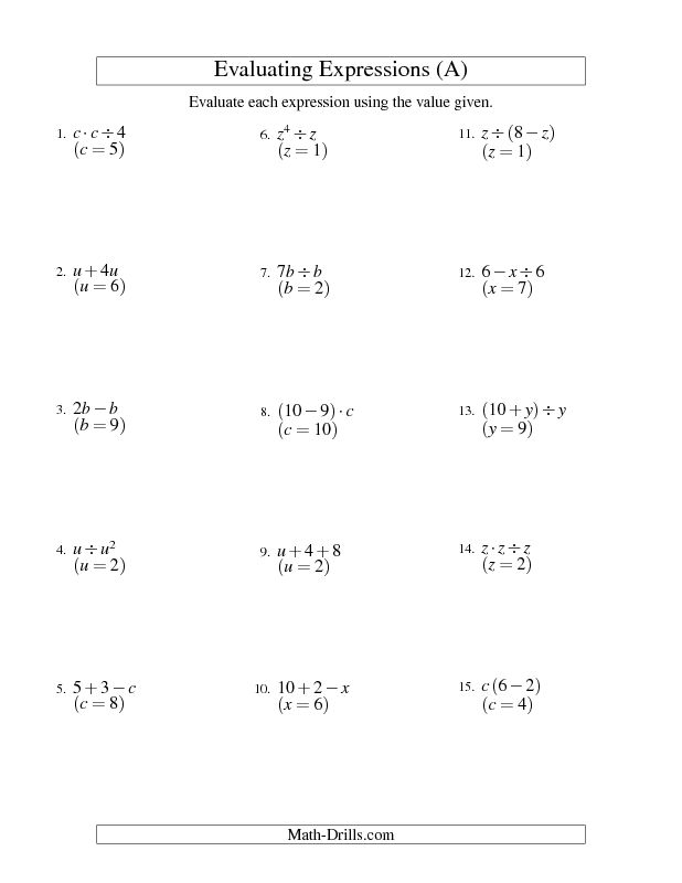 Printables 2 Step Algebra Equations Worksheets 1000 images about algebra on pinterest simplifying expressions worksheet evaluating two step algebraic with one variable a