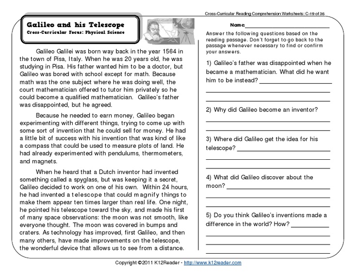 Printables English Reading Comprehension For Grade 3 1000 images about third grade comprehension on pinterest 3rd reading worksheets galileo