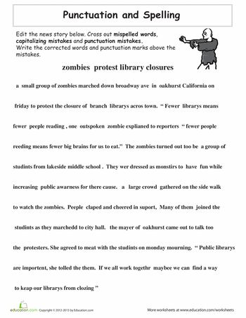 Printables Correcting Grammar Worksheets 1000 images about grammar worksheets on pinterest work help your little writer flex his proofreading skills by challenging him to correct all the spelling and punctuation errors in two short