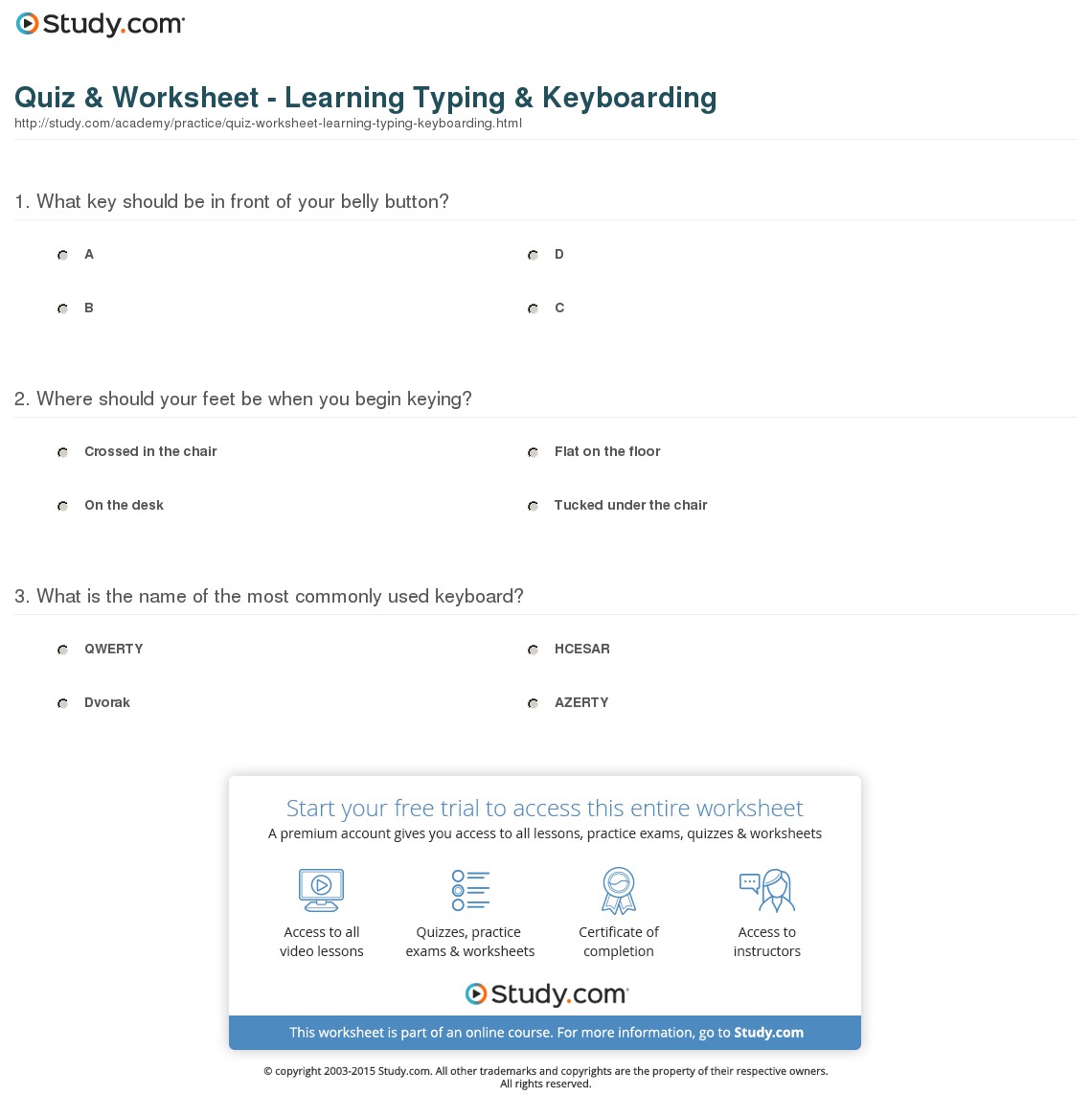 Printables Typing Worksheets quiz worksheet learning typing keyboarding study com print how to learn type worksheet