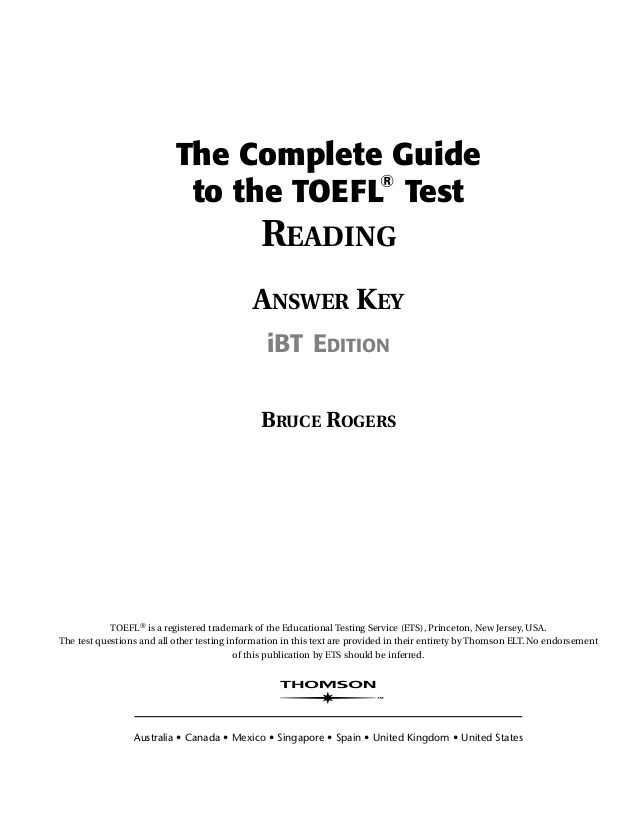 Printables Read Theory Grade 7 Answer Key bruce rogers toefl reading answer key the complete guide to test ibt edition toefl