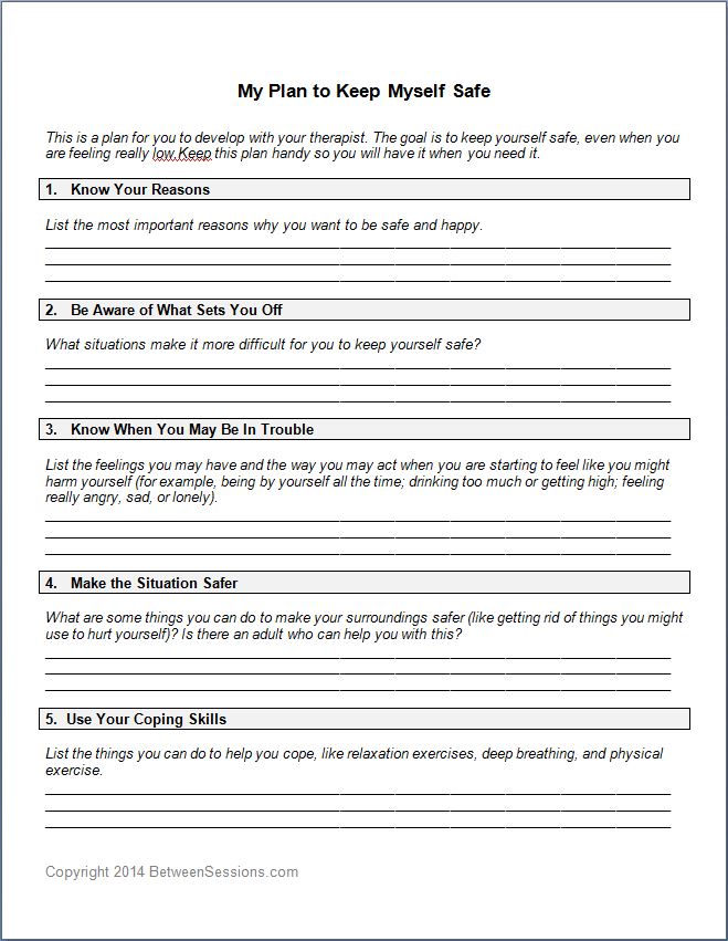 Printables Self Harm Worksheets Tempojs Thousands Of Printable Activities