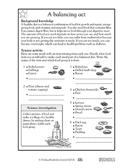 Printables What Is Science Worksheet free printable science worksheets word lists and activities a healthy diet is balancing act