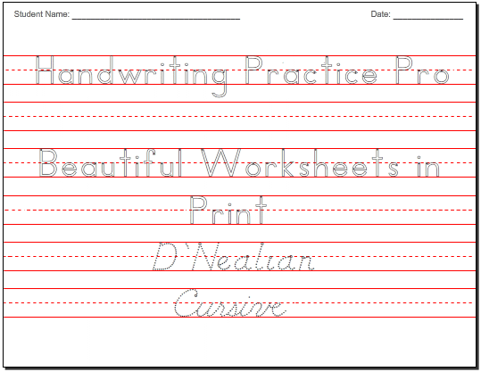 Printables Handwriting Worksheets Printables easily make beautiful handwriting practice worksheets worksheets