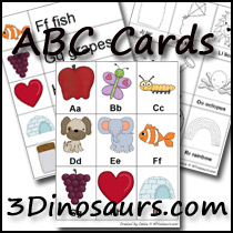 Printables Abc Chart Download lots of new abc printables 3 dinosaurs pocket cart cards single page chart big color and black white are also available