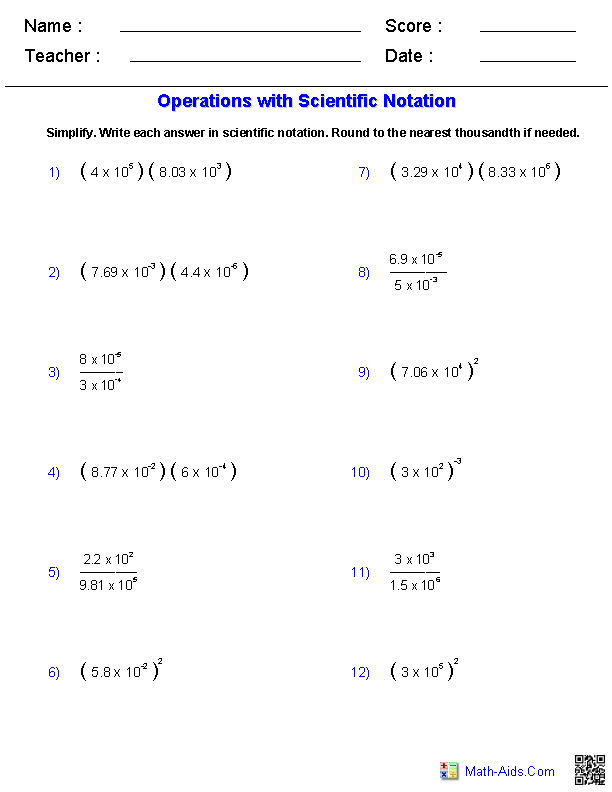 Printables Multiplying And Dividing Exponents Worksheet Tempojs 