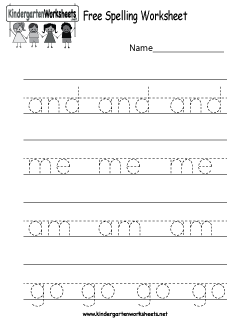 Printables Kindergarten Spelling Words Worksheets free kindergarten spelling worksheets learning to correctly basic worksheet worksheet