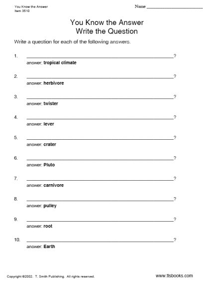 Printables What Is Science Worksheet you know the answer science