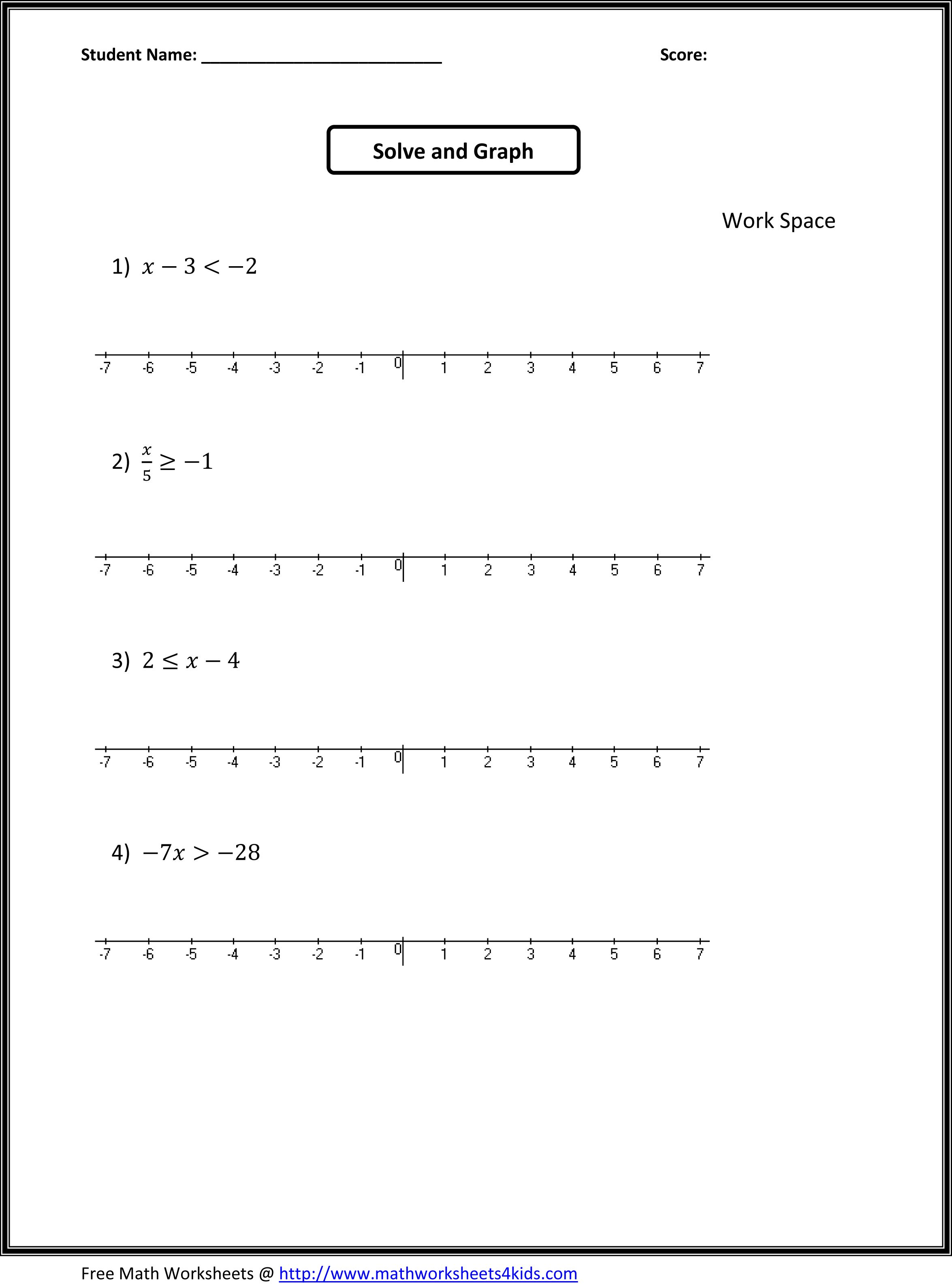 Printables Math Worksheets For 7th Graders 7th grade math worksheets value absolute algebra worksheets