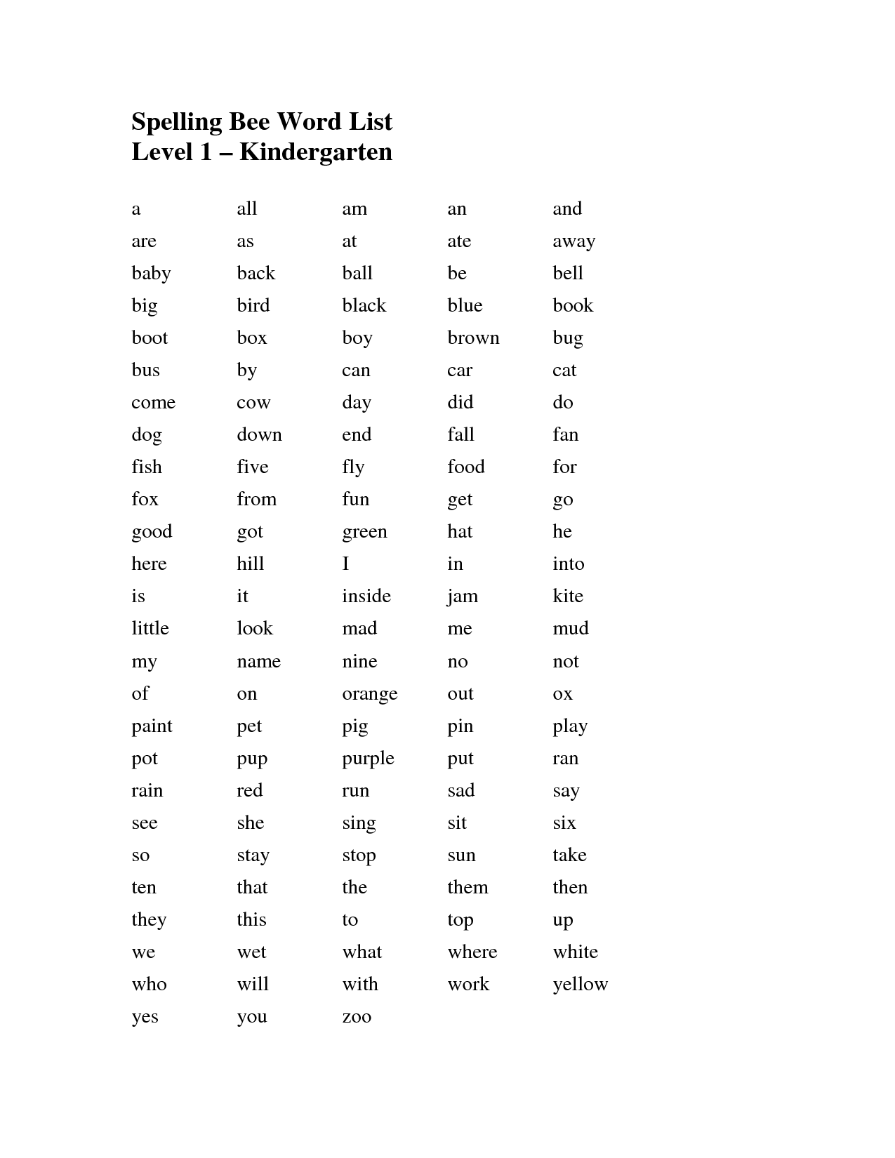 Printables Kindergarten Spelling Words Worksheets kindergarten spelling words worksheets davezan woodleyshailene