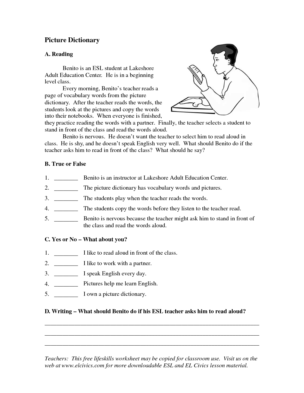 Printables Free Esl Worksheets 7 best images of free printable esl worksheets for adults adult worksheets