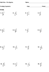 Printables Multiplying And Dividing Exponents Worksheet multiplying and dividing exponents worksheets free worksheet algebra problems algebraic long division