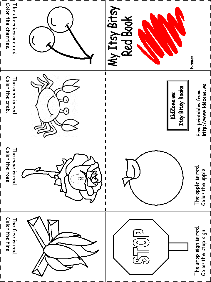 Preschool Color Red Worksheets