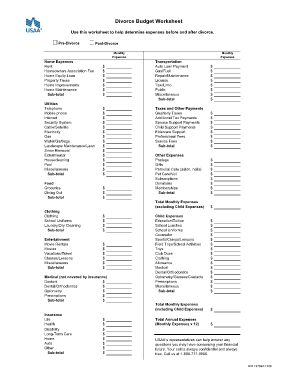 Printables Divorce Budget Worksheet budget worksheet divorce form fill online printable fillable fiancial template divroce