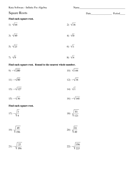 Printables Cube Roots Worksheet math worksheets square and cube roots find each root 10th grade worksheet lesson planet