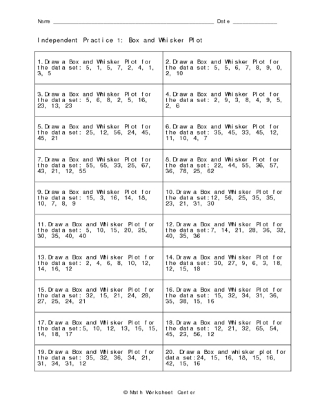 Printables Dot Plot Worksheet printables dot plot worksheet safarmediapps worksheets vintagegrn box and whisker with answers hypeelite