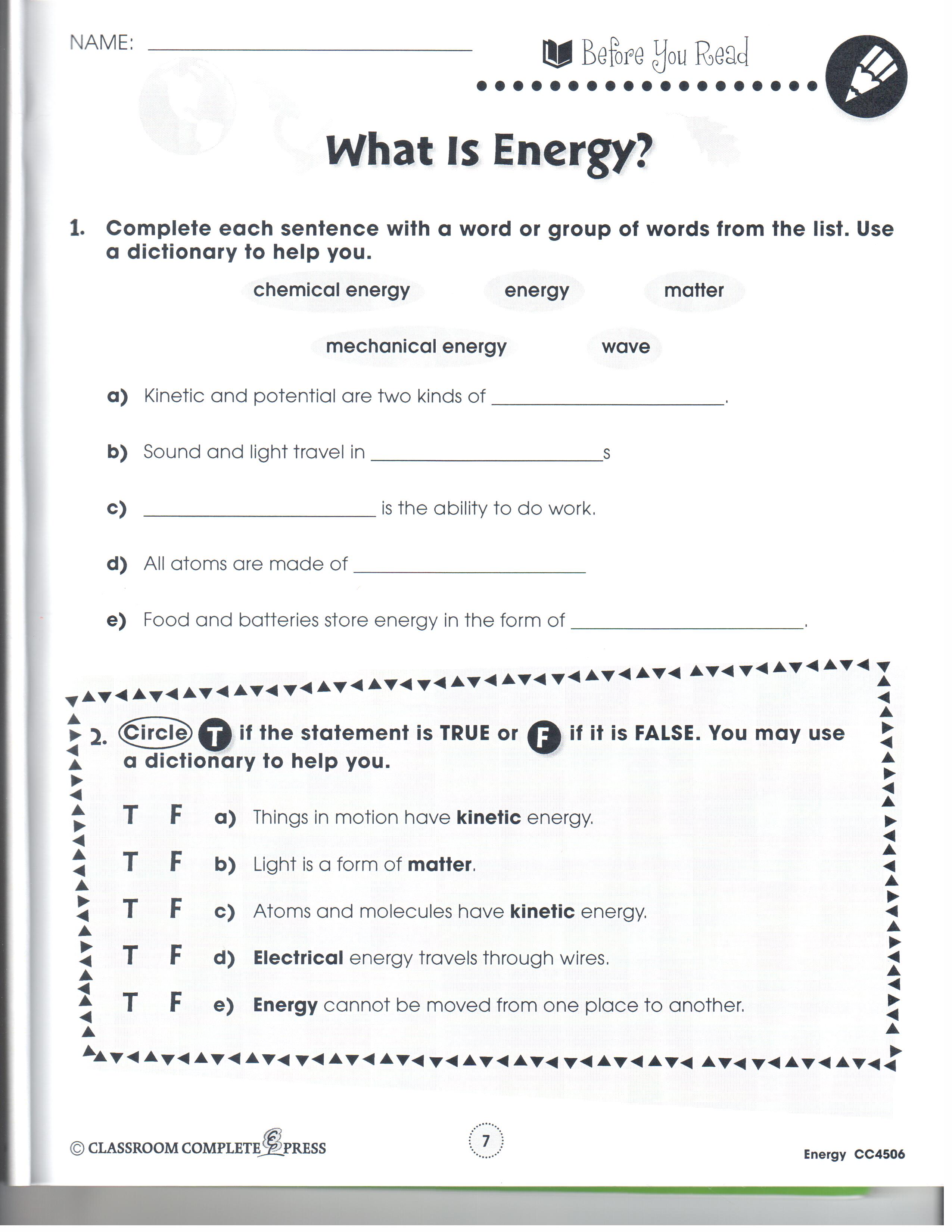 Printables Kinetic And Potential Energy Worksheet printables energy worksheet answers safarmediapps worksheets potential pichaglobal kinetic vs worksheet