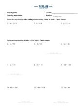 Printables Pre Algebra Worksheet free pre algebra worksheets printables with answers pdf equations