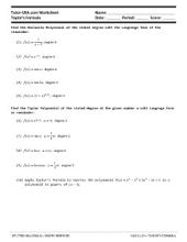 Printables Calculus Worksheet free calculus worksheets printables with answers in this 100 worksheet students must find taylor and maclaurin polynomials of a stated degree the langrange form remain