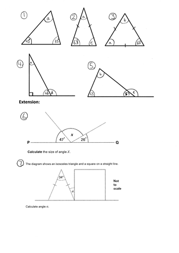 Printables Finding Missing Angles In Triangles Worksheet collection of finding missing angles in triangles worksheet ks2 a triangle year 4 5 6 worksheet