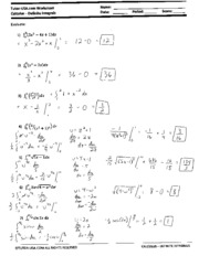 Printables Calculus Worksheet fundamental theorem of calculus solutions worksheet 2 pages u substitution with definite integrals worksheet