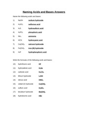 Printables Acids And Bases Worksheet Answers naming acids and bases worksheet 3 po 4 phosphoric acid 5 nh 1 pages practice quiz acids