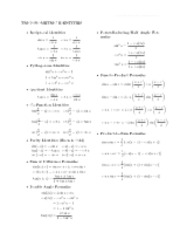 Printables Trig Identity Worksheet trig identities flashcards course hero 1 pages trigonometric for math 9b