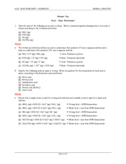 Printables Acids And Bases Worksheet Answers acid base worksheet answer key general