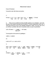 Printables Physics Dimensional Analysis Worksheet And Answers analysis physics worksheet davezan dimensional davezan