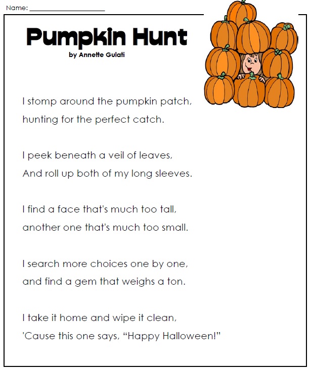 Printables Super Teacher Worksheets 3rd Grade halloween worksheets haloween pumpkin poem