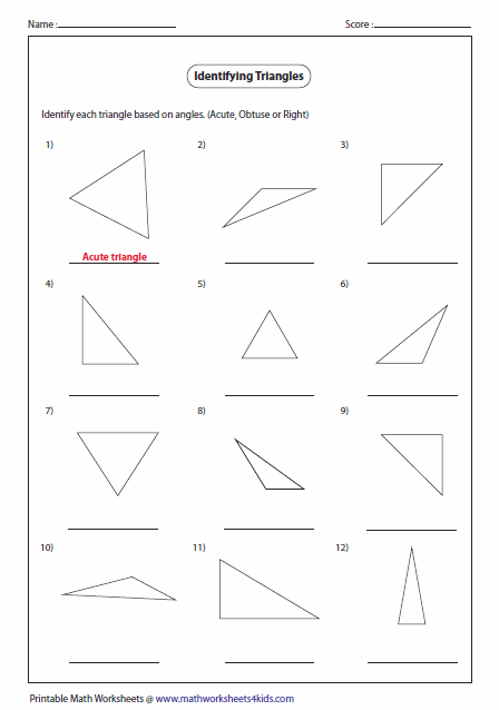 Printables Finding Missing Angles In Triangles Worksheet triangles worksheets triangle classification based on angles