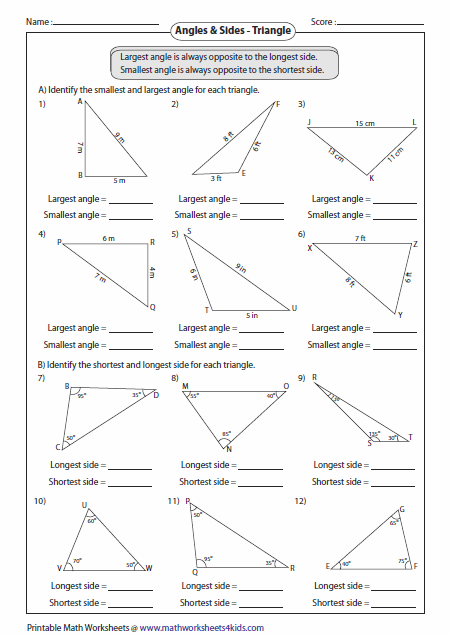 Printables Finding Missing Angles In Triangles Worksheet Tempojs Thousands Of Printable Activities