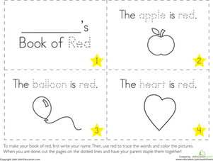 Printables Preschool Worksheets For The Color Red the color red worksheet education com preschool reading writing worksheets red