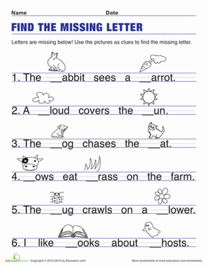 Printables Missing Letter Worksheets find the missing letter worksheet education com kindergarten reading writing worksheets letter