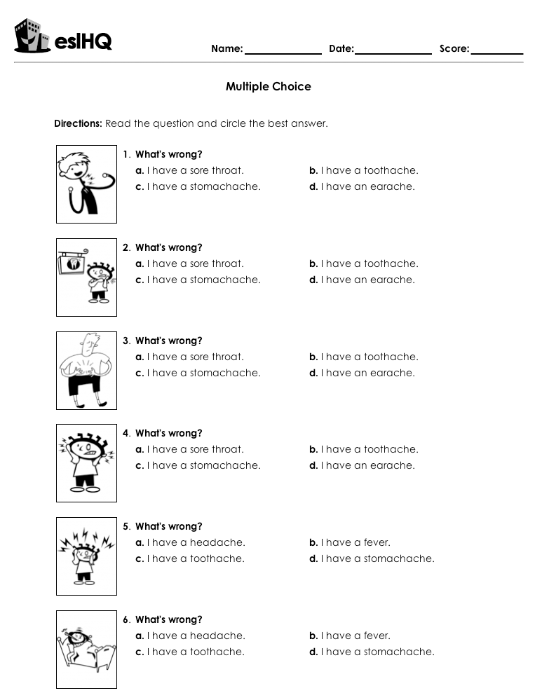 Free Printable Esl Worksheets For Kids