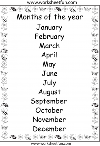 printables months of the year worksheets tempojs thousands of