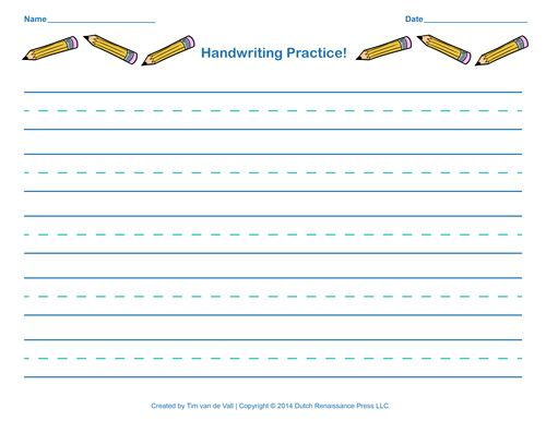 Printables Handwriting Worksheets Printables free handwriting practice paper for kids blank pdf templates worksheet