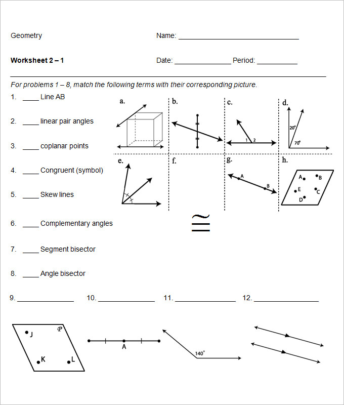 Printables Free Printable Geometry Worksheets For High School 23 sample high school geometry worksheet templates free pdf example template