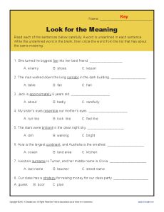 Printables Context Clues Worksheet look for the meaning context clues worksheets 3rd grade printable worksheet meaning