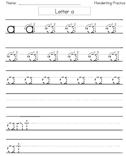 Printables Handwriting Worksheets Printables free handwriting worksheets for kindergarten block style print print