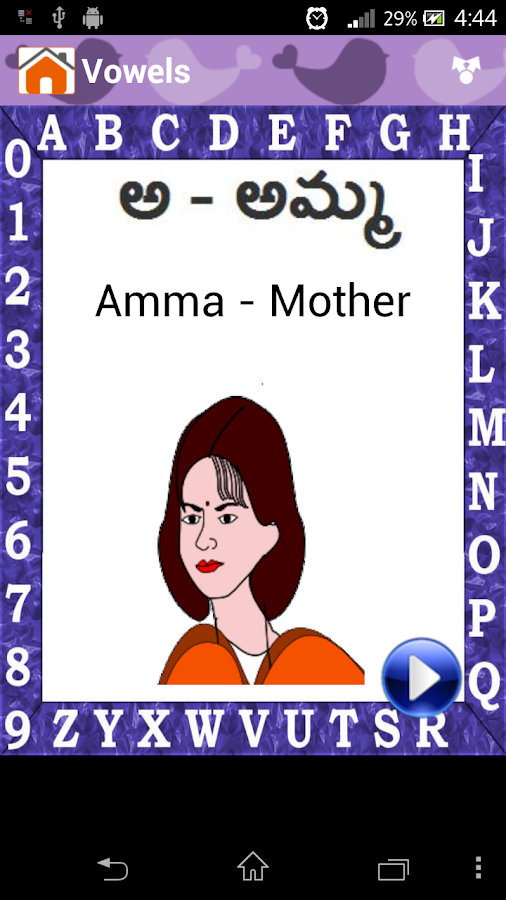 Printables Telugu Alphabets Chart telugu alphabets for kids android apps on google play screenshot