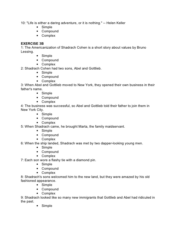 Printables Quiz On Types Of Sentences Simple Compound Complex Compound-complex simple compound complex sentences worksheet davezan and versaldobip